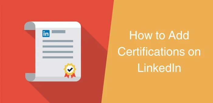How to add certifications on linkedin
